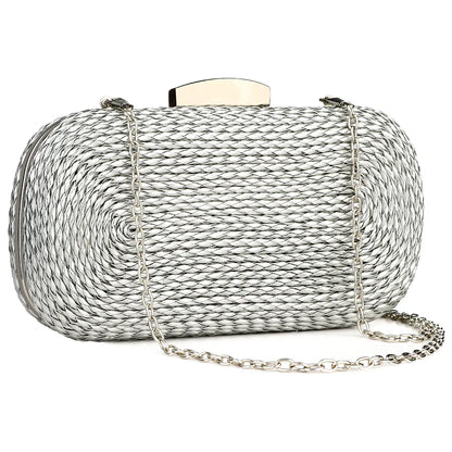 Women'S Gold Evening Bags High Quality Brand Clutch Bag Straw Female Handbag Purse Sac Ladies Shoulder Crossbody Bag