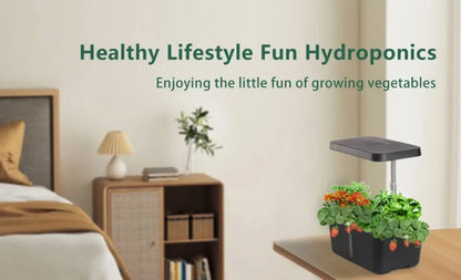 Plant Hydroponic Machine with Lifting Rod Planting Vegetables Intelligent Flowerpot Household LED Lights Hydroponic System