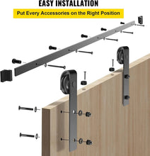 Load image into Gallery viewer, Sliding Barn Door Hardware Kit, 9FT Barn Door Kit, 330LBS Load-Bearing Double Barn Door Hardware Kit, Carbon Steel Barn Door

