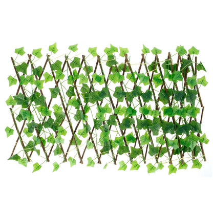 Garden Screening Expanding Trellis Artificial Leaf Privacy Fence Faux Plants Ivy Fence Artificial Faux Ivy Leaves Wooden Fence