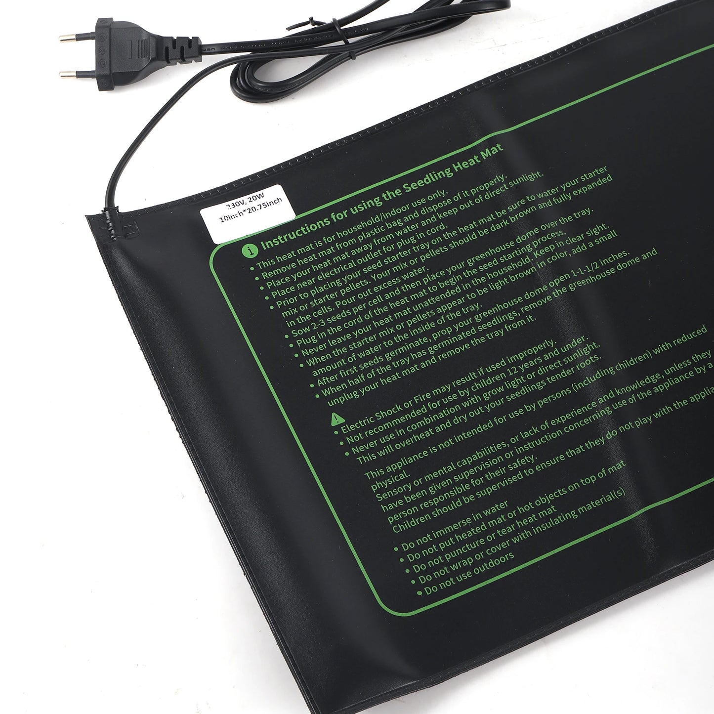 20W Seedling Heat Mat Plant Seed Germination Propagation Clone Starter Pad Greenhouse Seedling Heating Mat EU Plug Waterproof