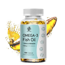 Load image into Gallery viewer, 3600mg Triple Strength Omega 3  Fish Oil Supplement Rich EPA &amp; DHA, Omega 3 Supplements for Heart, Brain &amp; Immune Support
