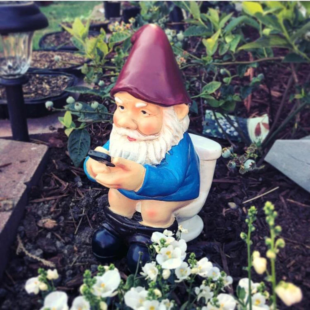 Garden Dwarf Gnomes Miniature Ornaments Garden NaughtyGnome Figurines Decoration Handicraft Courtyard Resin Statues Decoration