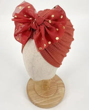 Load image into Gallery viewer, Lovely Shiny Bowknot Baby Hat Cute Solid Color Baby Girls Boys Hat Turban Soft Newborn Infant Cap Beanies Head Wraps
