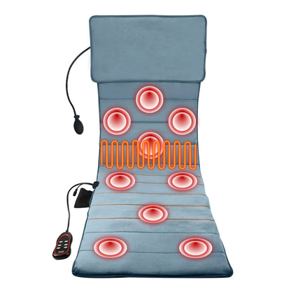 Massager Chair Pad Electric Heating Vibrating Cervical Neck Back Body Cushion Massag for Car Home Lumbar Mattress Pain Relief