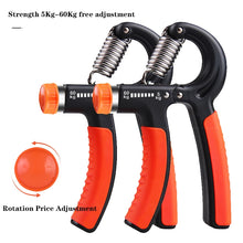 Load image into Gallery viewer, Adjustable R-Type Hand Grip Exercise Countable Strength Exercise Strengthening Pliers Spring Finger Pinch Wrist Expander
