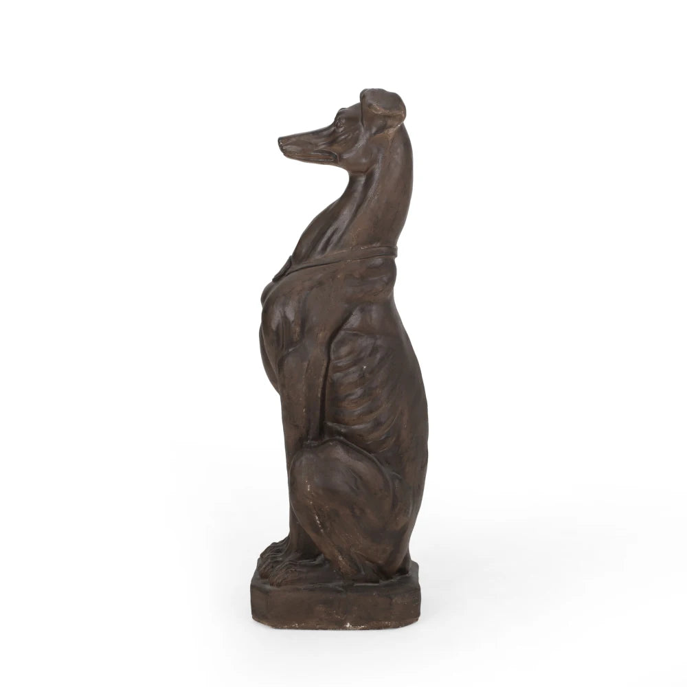 GREY HOUND DOG STATUE Used for Gardens Landscaping Terraces and Lawns Creating A Peaceful Oasis in Outdoor Living Spaces