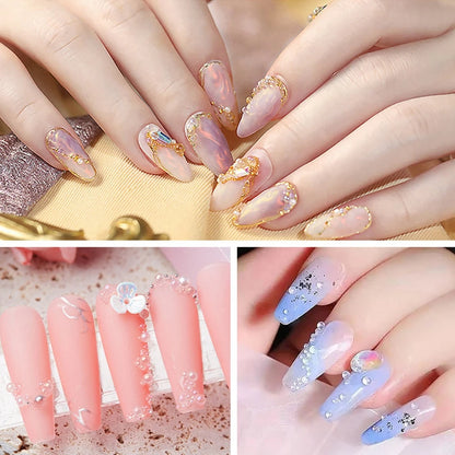 Nails Art Bubble Rhinestones Purple Yellow Pink Accessories Acrylic 3d Epoxy Resin Parts 1 Box Material Charms Wholesale