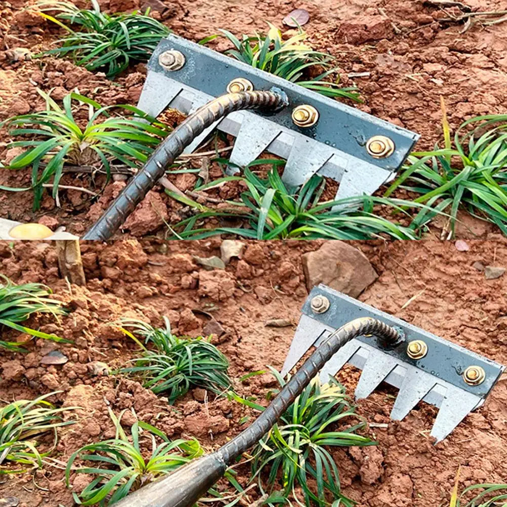 5/6/7/8 Garden Hoe Weeding Tool Digging Wild Vegetables Weeding Loosening Soil Agricultural Farm Tools Menggang Rake