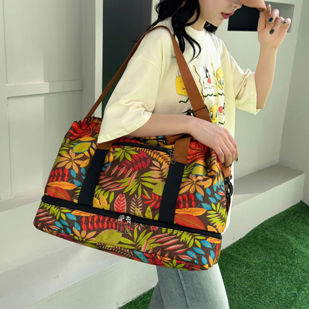 Sports Gym Bag Travel Portable Handbags For Women Outdoor Swimming Fitness Shoulder Crossbody Bag Weekender Duffel Yoga Bag