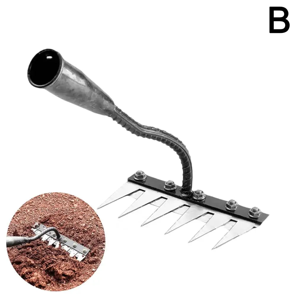 5/6/7/8 Garden Hoe Weeding Tool Digging Wild Vegetables Weeding Loosening Soil Agricultural Farm Tools Menggang Rake