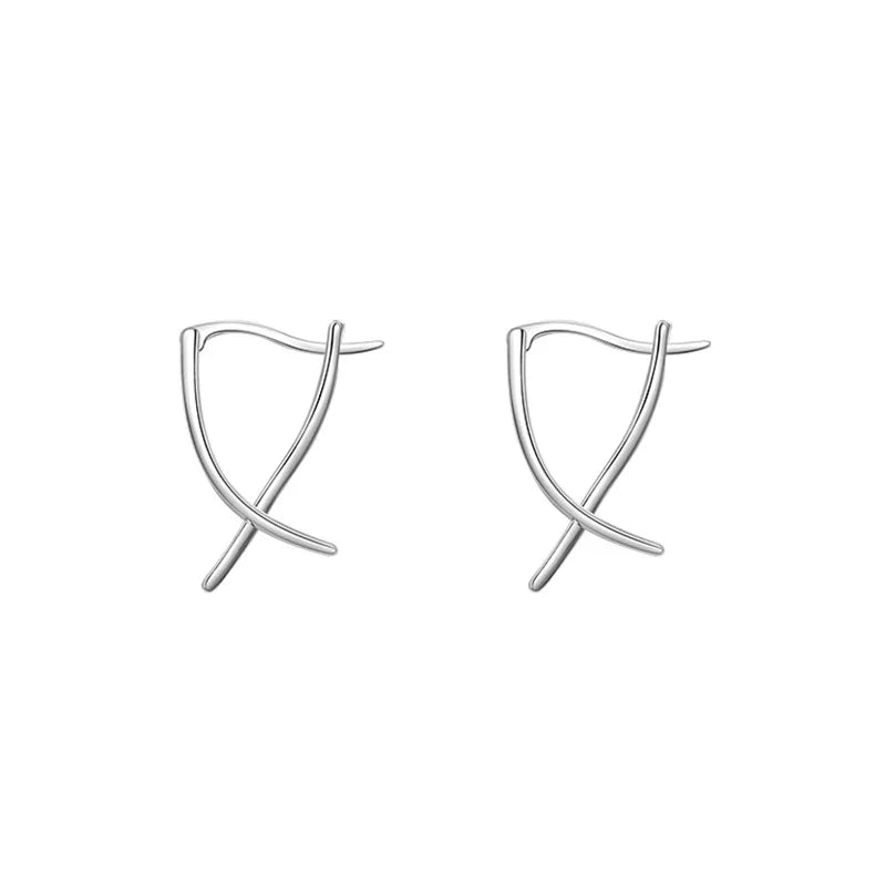 Trendy Jewelry Simply Earrings Unique Geometry Earrings For Women Gift Earings Fashion Jewelry Korean Silver Color Earrings
