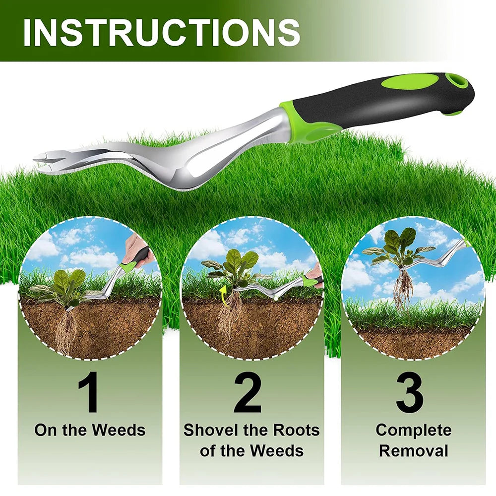 Hand Weeder Tool Weed Puller Tool for Garden Weeding Digger Tool with Ergonomic Handle for Weed Removal Farmland Transplantation