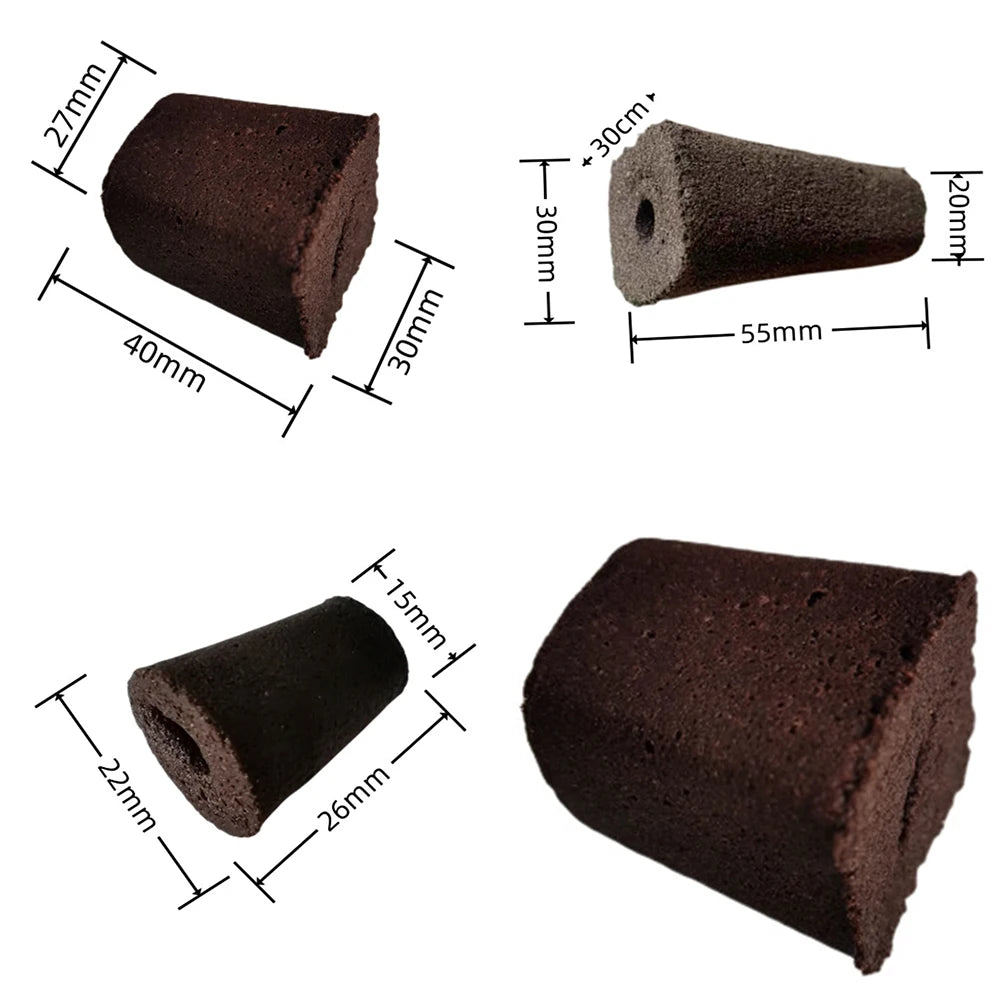 50pcs Seed Root Growth Sponges Soilless Growing Seedling Growth Helper Seed Starter Plugs for Hydroponic Flowers Plants