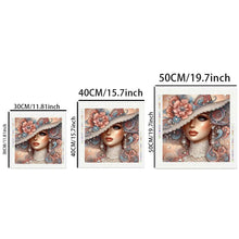 Load image into Gallery viewer, 1 piece - 5D-DIY Flocking cloth Special drill - Diamond painting set - beautiful woman, flower - Mosaic - Diamond art
