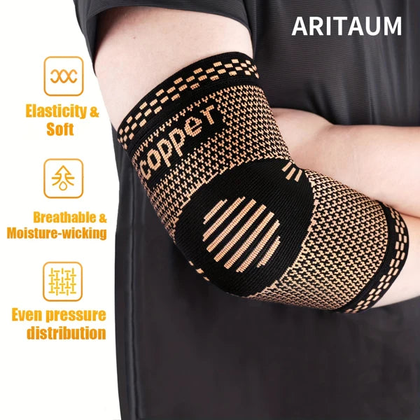 Elbow compression sleeve (1 pair)-prevents and restores tendonitis support for weight liftin