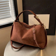 Load image into Gallery viewer, Women Suede Shoulder Bag Crossbody Bag Adjustable Strap Hobo Purse With Inner Pocket Satchel Purse Clutch Purse Zipper Handbag
