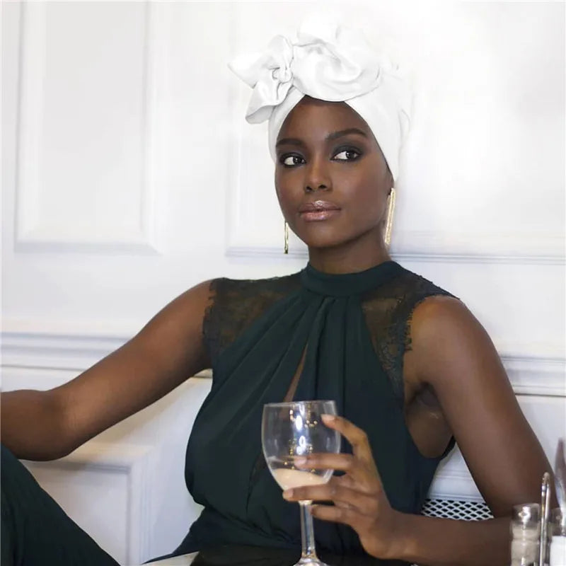 Women Vintage Turban Hat Fashion Female Bandana Headband Women's Hair Cover Cap Ladies Head Wraps Muslim Headscarf Bonnet