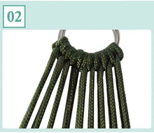 Load image into Gallery viewer, Green Portable Outdoor Sport Hammock Outdoor Camping Hammock Mesh Net for Garden Beach Yard Travel Garden Swing Hanging Bed
