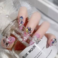 Load image into Gallery viewer, French False Nail for Women Blue Gentle Color Reusable Resin Artificial Nail for Portable DIY Women and Girl Nail Salon at Home
