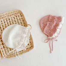 Load image into Gallery viewer, New autumn baby hat, female babies aged 0-2, ruffled knit versatile woolen hat
