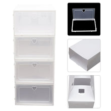 Load image into Gallery viewer, Shoe Boxes Clear Plastic Stackable, 20 Pack Premium Shoe Organizer Storage Foldable Sneaker Shoe Rack Containers
