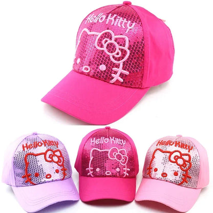 Hello Kitty Children Hat Gifts for Girls Baseball Cap Peaked Cap Sanrio Shading Sun Protection Summer Thin Section Cute Baby Hat