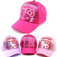 Load image into Gallery viewer, Hello Kitty Children Hat Gifts for Girls Baseball Cap Peaked Cap Sanrio Shading Sun Protection Summer Thin Section Cute Baby Hat
