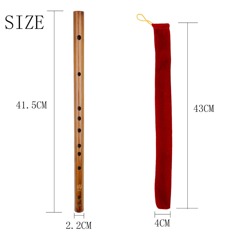 Traditional Wooden Flute C D E F G Key Recorder with Storage Bag  Beginner Gift  Educational Learning Woodwind Instrument