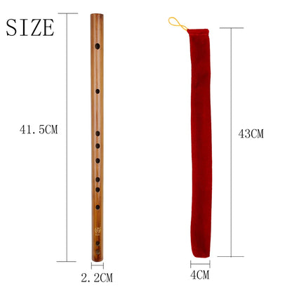 Traditional Wooden Flute C D E F G Key Recorder with Storage Bag  Beginner Gift  Educational Learning Woodwind Instrument