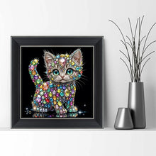 Load image into Gallery viewer, DIY 5D Diamond Painting Kit Animal Cat Embroidery Mosaic Cross Stitch Flower Kitten Art and Handicrafts Home Decor Unique Gifts
