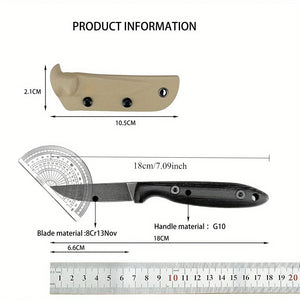 2 Styles ES-AGK-ES Washed Graphite Grey Flax Straight Knives Outdoor Camping Hiking Climbing Non Slip Knife Mountaineering EDC