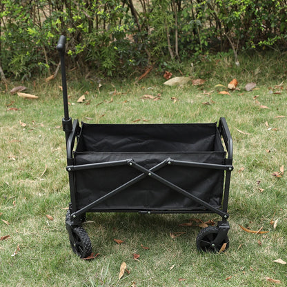 Portable Collapsible Folding Wagon Large Capacity Heavy Duty Folding Wagon Garden Utility Cart Sports Wagon for Camping Shopping