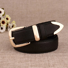 Load image into Gallery viewer, Women&#39;s Trousers Belt  Leather Trend White Belt Fashion High Quality Trouser Belts Solid Vintage Pin Buckle Ladies Strap LB2146-
