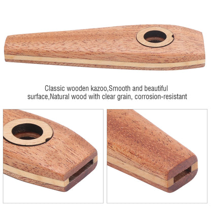 Kazoo Flute Wood Kazoo Flute Wooden Harmonica Guitar Accompaniment Diaphragm Mouth Music Wind Instrument Wood Kazoo Wooden Kazoo