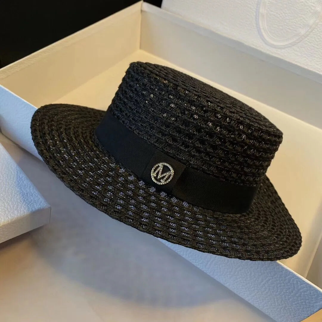 Women's Spring and Summer Top Hats Seaside Sunscreens Beach Sunhats Korean Vacation Casual Flat Hats