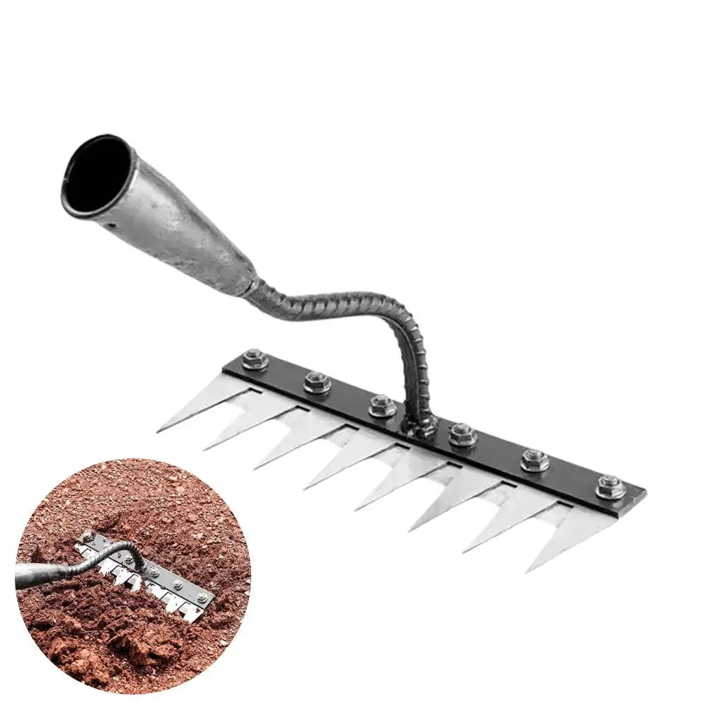 5/6/7/8 Garden Hoe Weeding Tool Digging Wild Vegetables Weeding Loosening Soil Agricultural Farm Tools Menggang Rake