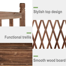 Load image into Gallery viewer, Large Raised Garden Bed Wooden Planter Box with Trellis Vegetable Grow Bed Support Patio Lattice for Outdoor Indoor
