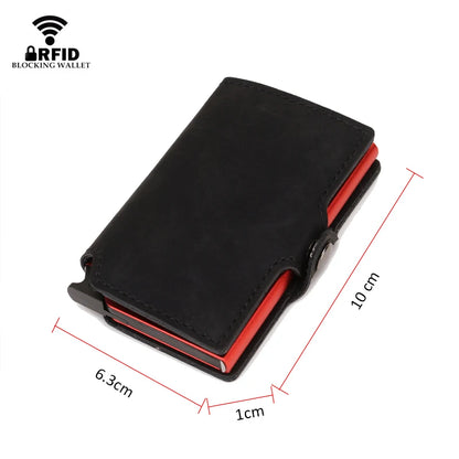 Anti Rfid Credit Card Holder Men Wallet Metal Smart Slim Thin Wallet Bank Credit Cardholder Case