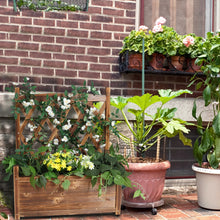 Load image into Gallery viewer, Large Raised Garden Bed Wooden Planter Box with Trellis Vegetable Grow Bed Support Patio Lattice for Outdoor Indoor
