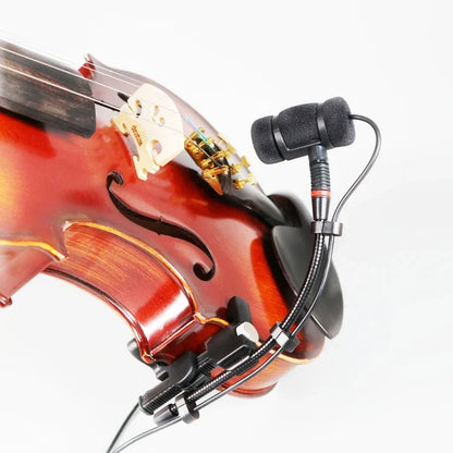 Instrument Microphone Clip Clamp for Violin Mandolin Cello and Wooden Guitar, Mic Stand Rackmount