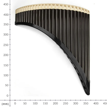 Professional ABS Panflute, Musical Instrument Panpipe, Transverse Pan Fluta Music Wind Musicales, Diatonic Scale, 26 C Key Pipes
