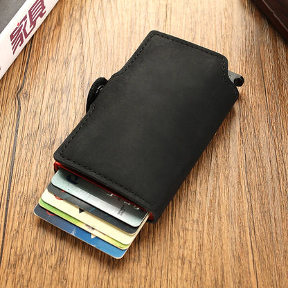 Anti Rfid Credit Card Holder Men Wallet Metal Smart Slim Thin Wallet Bank Credit Cardholder Case