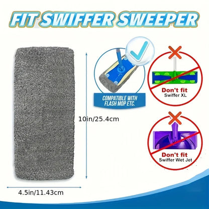 8pcs Reusable Mop Replacement Pad, Wet And Dry Use Flat Floor Mop Cloth, Washable And Durable Replacement Mop Cloth