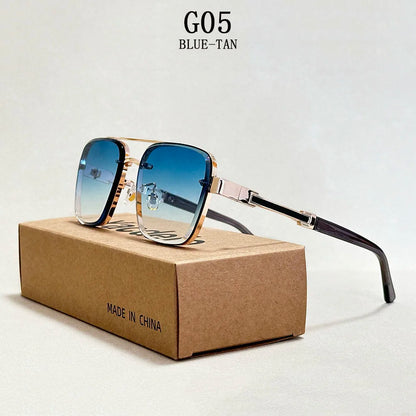 New Sunglasses For Men Luxury Fashion Glasses Sunscreen  Square Sunglasses Women Trendy Vintage Gafas De Sol Hombre Zonnebril Su