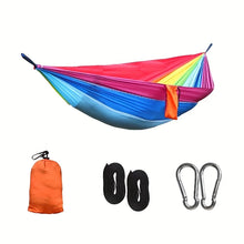 Load image into Gallery viewer, Portable outdoor camping hammock, suitable for backpacking, beach, backyard, garden, hiking, all seasons.

