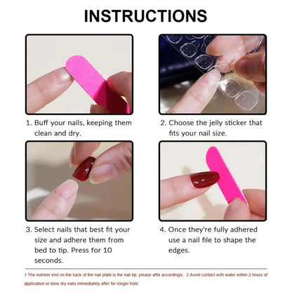 24pcs Glossy French False Nail Coffin Star Design Pink Purple Nude Artificial Nail for Hand Decoration Nail Art