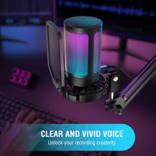 Load image into Gallery viewer, FIFINE Ampligame USB Microphone for Gaming Streaming with Pop Filter Shock Mount&amp;Gain Control,Condenser Mic for PC/MAC
