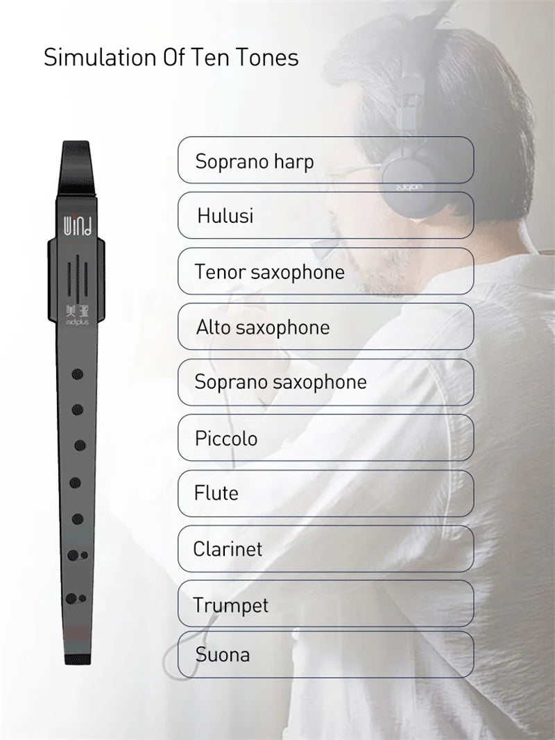 Pocket Saxophone Wind Instrument Mini Digital Electronic Wind Instrument For Imitation Of Various Musical Instrument Sounds