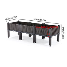 Load image into Gallery viewer, Plastic Raised Garden Bed with Legs Raised Bed W/Drainage Holes Planter Container for Vegetables Fruits Flowers Herbs
